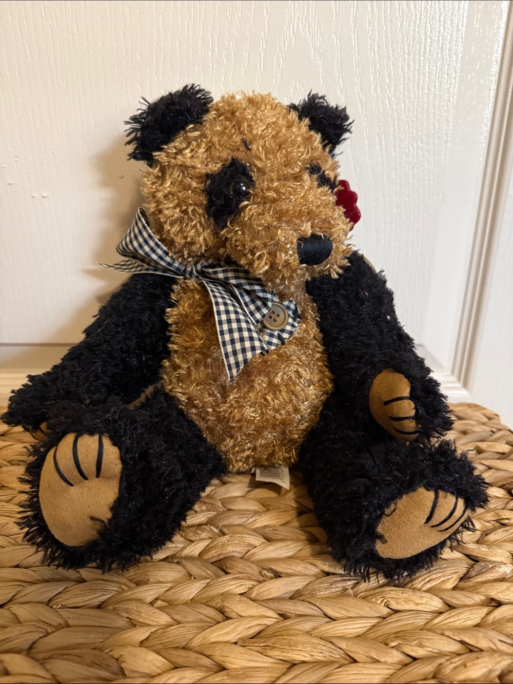 Vintage 100th Anniversary Teddy’s Teddy Two-Tone Teddy Bear with Gingham Bow
